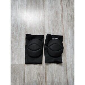 imucci Unisex Black Medium Knee Pads Open Back Thick Padding Stretch Lightweight